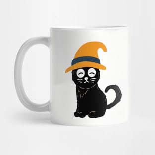 Witch Cat in Halloween Mug